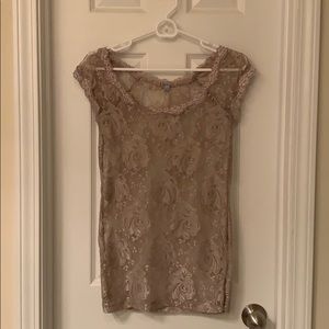 Sheer rose top